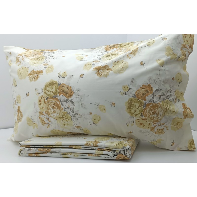 Parure copripiumino matrimoniale in Percalle di puro Cotone BELLORA