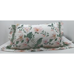 BIANCO PERLA - Completo lenzuola  matrimoniale in Percalle di puro Cotone