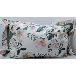 BIANCO PERLA - Completo lenzuola  matrimoniale in Percalle di puro Cotone