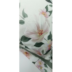 BIANCO PERLA - Completo lenzuola  matrimoniale in Percalle di puro Cotone