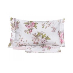 Completo Lenzuola Copriletto Matrimoniale in Finissimo Percalle di Puro Cotone. Solanum - Tess. Randi