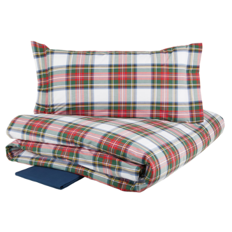 RANDI - COMPLETO COPRIPIUMINO TARTAN PIAZZA E MEZZO