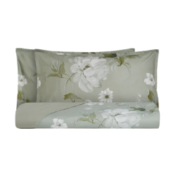 BIANCO PERLA - BIZET- PARURE COPRIPIUMINO MATRIMONIALE IN PERCALLE DI PURO COTONE