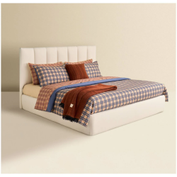 BIANCO PERLA - LENNON - PARURE COPRIPIUMINO MATRIMONIALE IN PERCALLE DI PURO COTONE