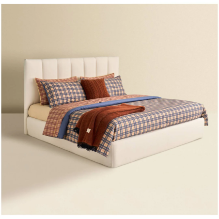 BIANCO PERLA - LENNON - PARURE COPRIPIUMINO MATRIMONIALE IN PERCALLE DI PURO COTONE