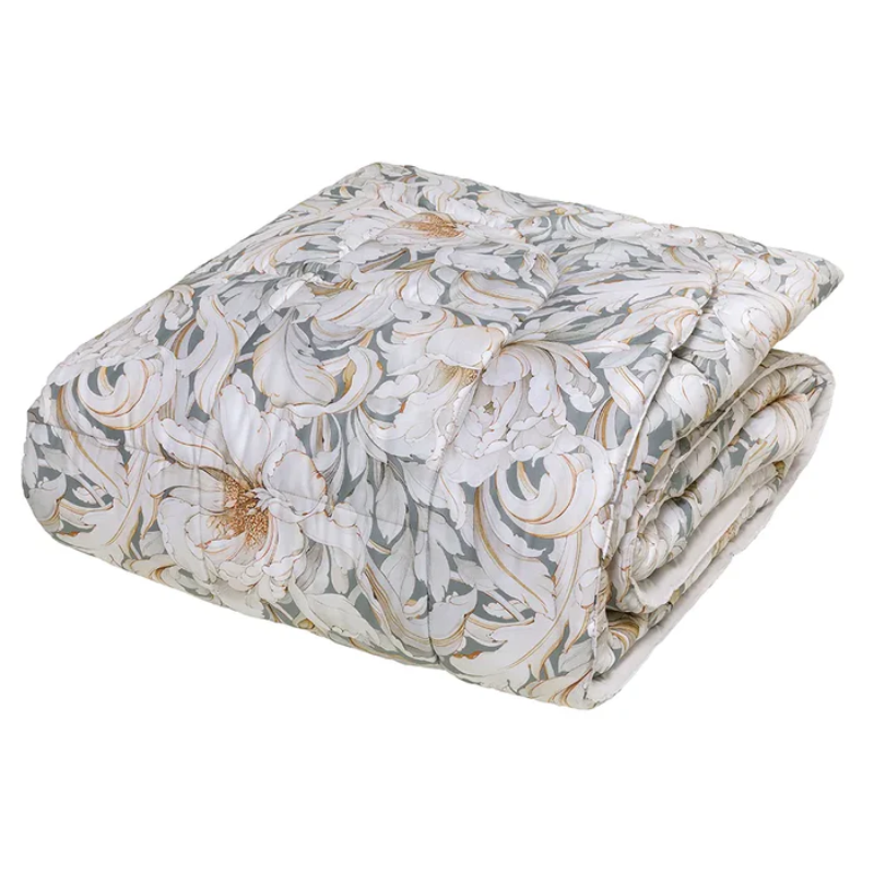 TESSITURA RANDI - BLOOM AMBER TRAPUNTA MATRIMONIALE IN RASO DI PURO COTONE