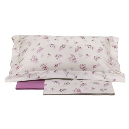 TESSITURA RANDI -  LOVELY - COMPLETO LENZUOLA MATRIMONIALE COPRILETTO IN PERCALLE DI PURO COTONE