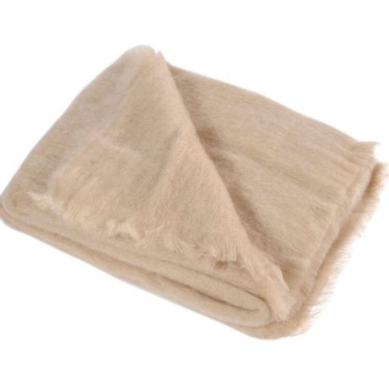 BRUN DE VIAN TIRAN - DURANCE- COPERTA MATRIMONIALE IN 100% LANA MOHAIR