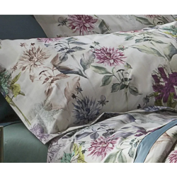 TESS. RANDI - DESTINY -  COMPLETO LENZUOLA MATRIMONIALE COPRILETTO IN PERCALLE DI PURO COTONE