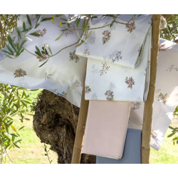 ESS. RANDI - ZAHIR COMPLETO LENZUOLA MATRIMONIALE COPRILETTO IN PERCALLE DI PURO COTONE