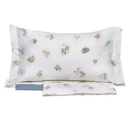 ESS. RANDI - ZAHIR COMPLETO LENZUOLA MATRIMONIALE COPRILETTO IN PERCALLE DI PURO COTONE