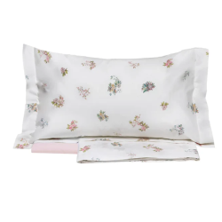 TESS. RANDI - ZAHIR - COMPLETO LENZUOLA MATRIMONIALE COPRILETTO IN PERCALLE DI PURO COTONE