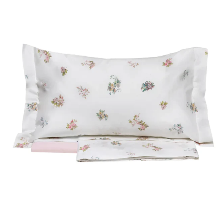 TESS. RANDI - ZAHIR - COMPLETO LENZUOLA MATRIMONIALE COPRILETTO IN PERCALLE DI PURO COTONE