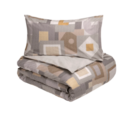 FAZZINI - OPALE - PARURE COPRIPIUMINO MATRIMONIALE IN PERCALLE DI PURO COTONE