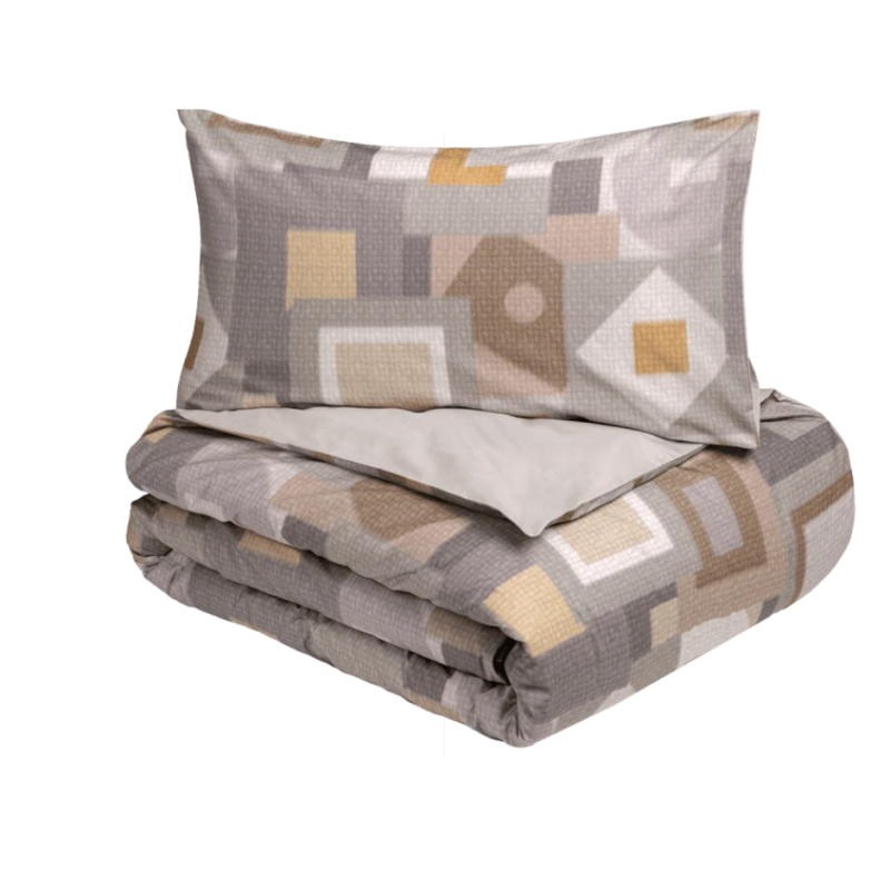 FAZZINI - OPALE - PARURE COPRIPIUMINO MATRIMONIALE IN PERCALLE DI PURO COTONE